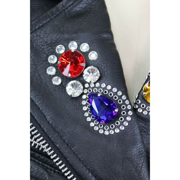 BlankNYC Gold Digger Jewel Moto Jacket XS NWT $188 - Picture 8 of 12